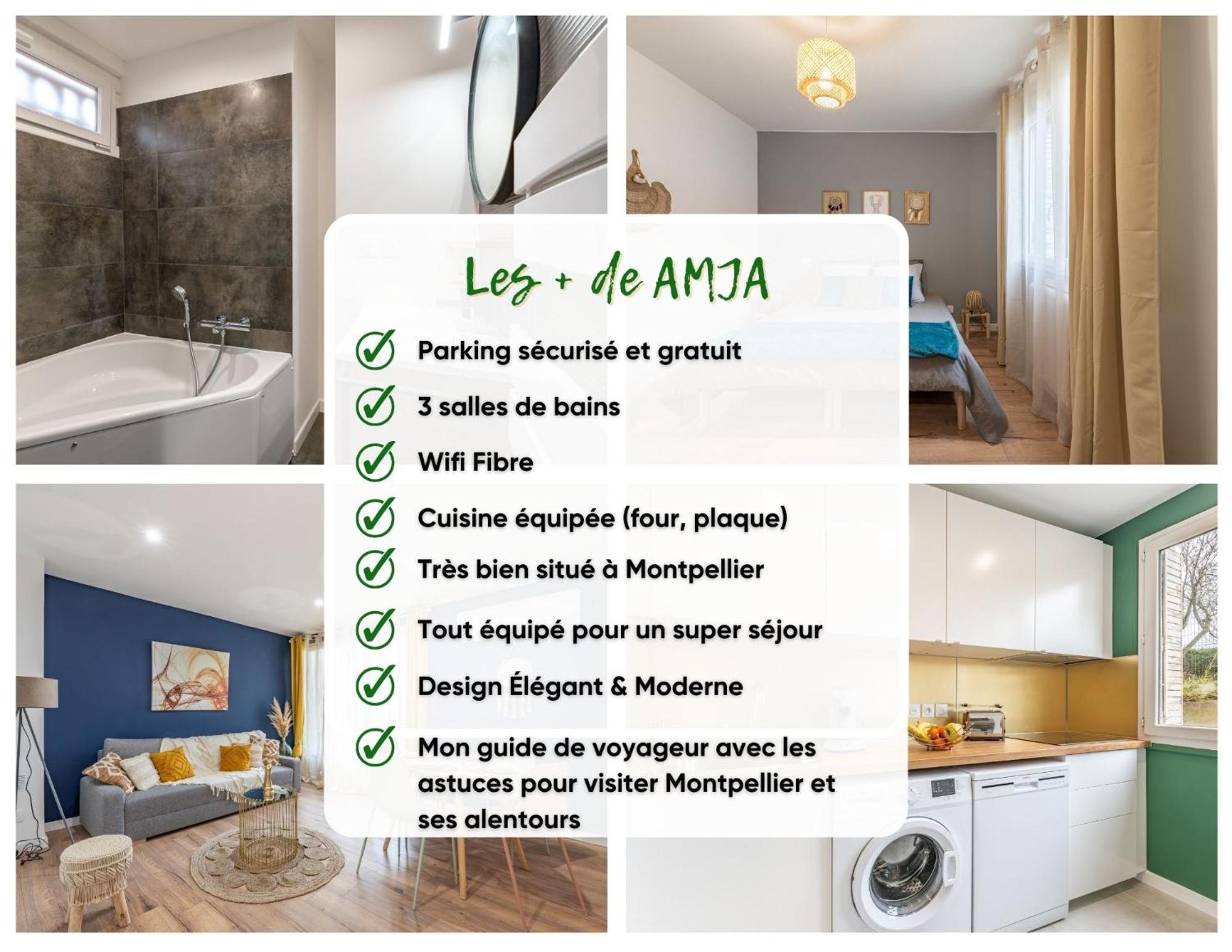 Amja Saint-Roch: Spacious Family Apartment with Parking Montpellier Exterior photo